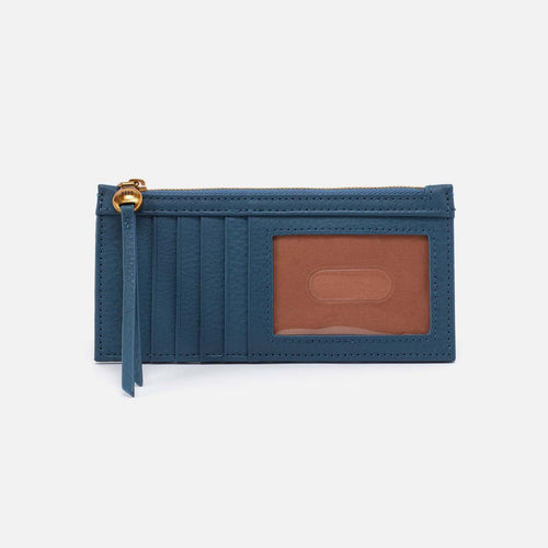Carte Card Case in Pebbled Leather – Peacock Feather