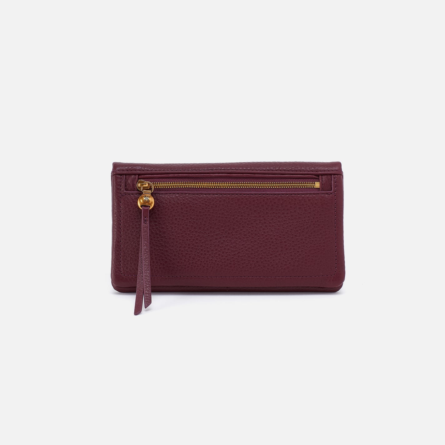 Lumen Continental Wallet in Pebbled Leather – Mulberry Glaze