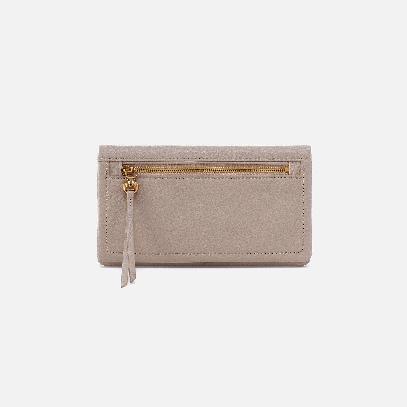 Lumen Continental Wallet in Pebbled Leather – Taupe
