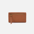 Lumen Continental Wallet in Pebbled Leather – Warm Honey