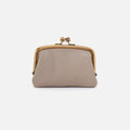 Cora Frame Card Holder in Pebbled Leather – Taupe
