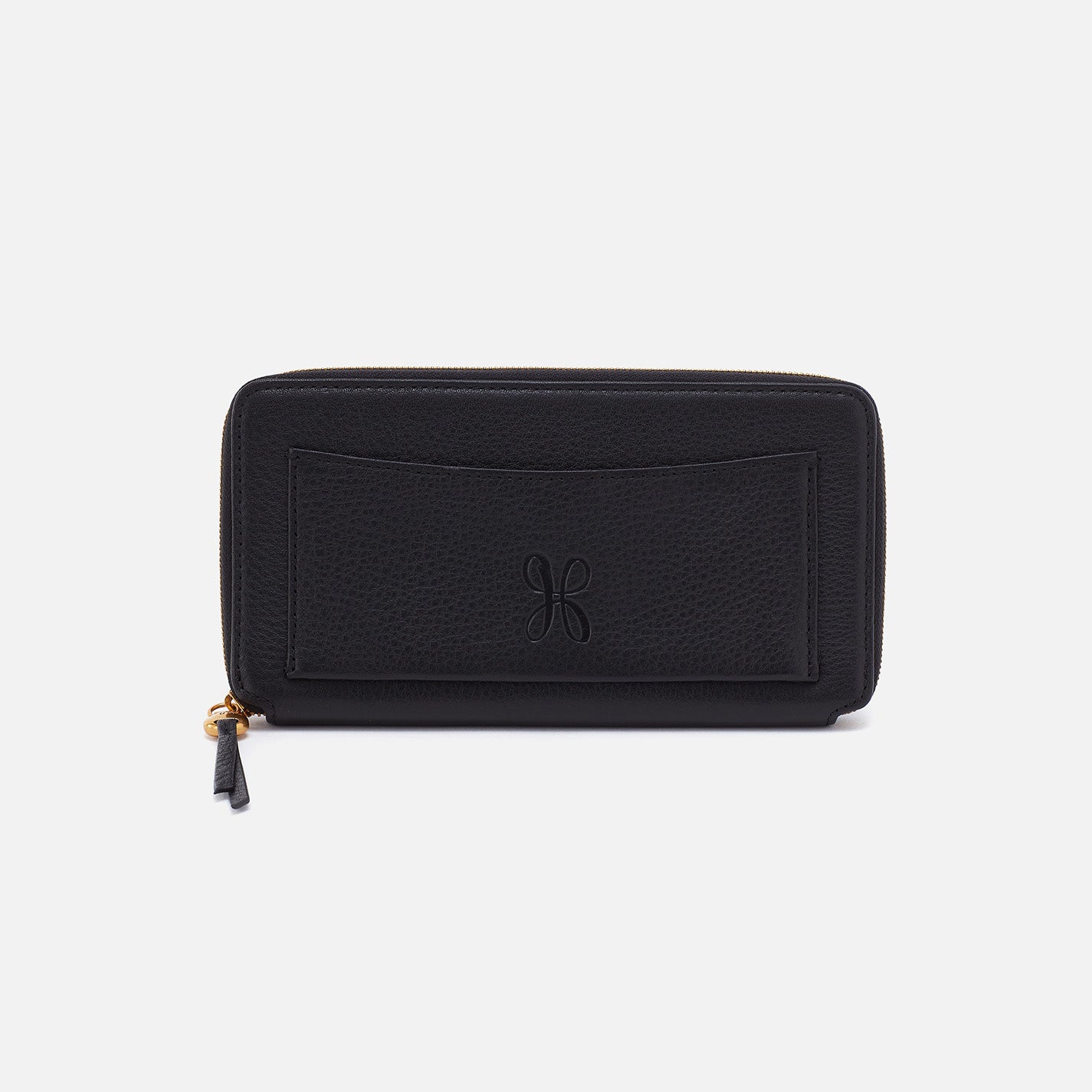 Hart Large Wallet In Pebbled Leather – Black