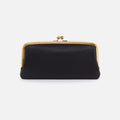 Cora Large Frame Wallet In Pebbled Leather – Black