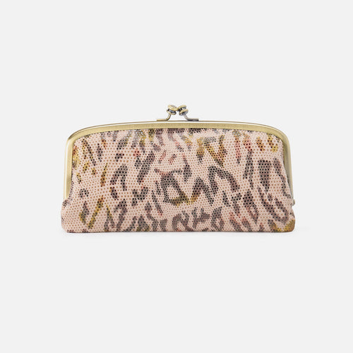 Cora Large Frame Wallet In Printed Leather – Summer Safari