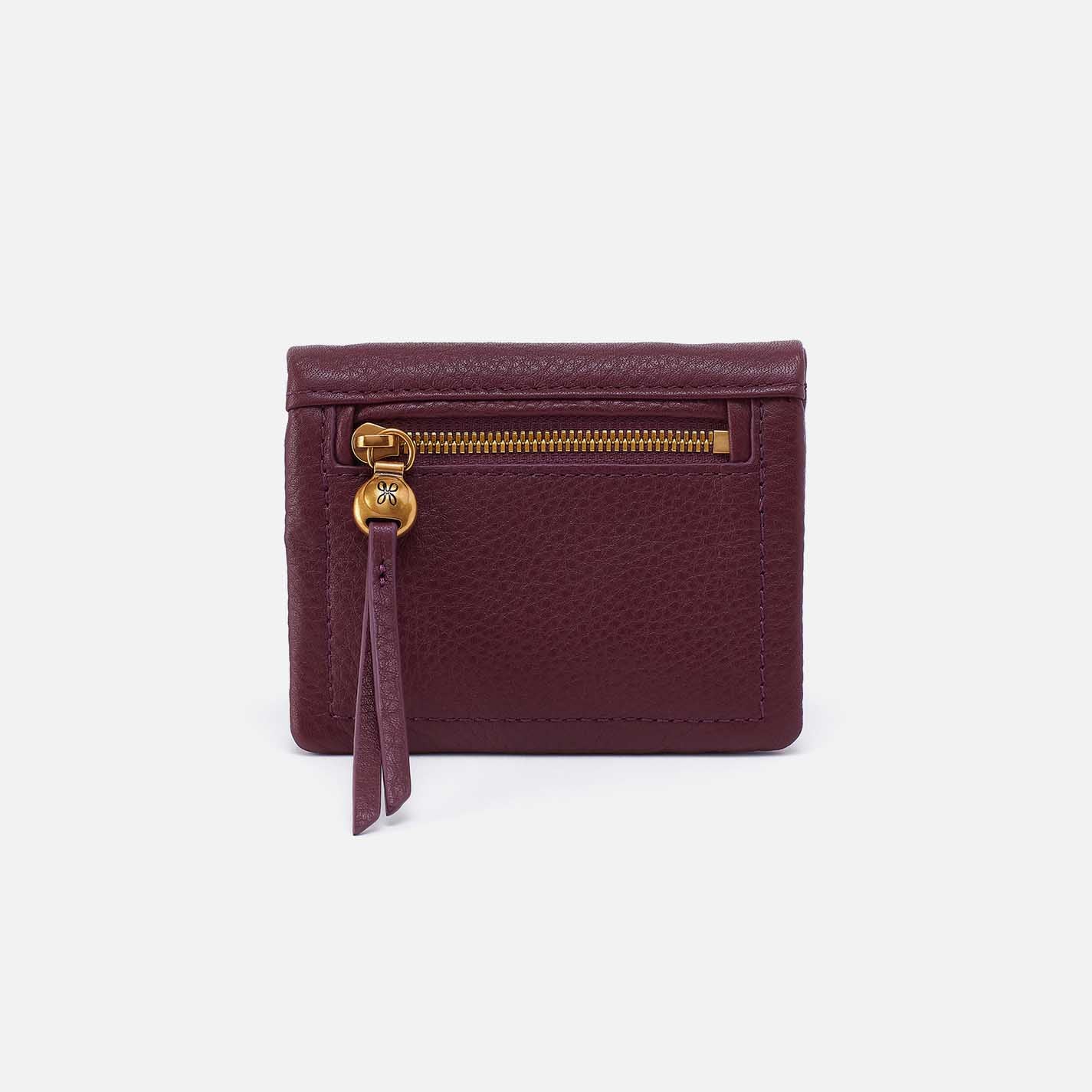 Lumen Mini Wallet in Pebbled Leather – Mulberry Glaze