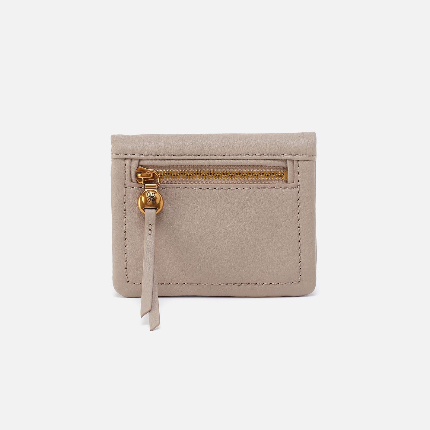 Lumen Mini Wallet in Pebbled Leather – Taupe