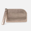 Tabby Wristlet In Metallic Leather – Cameo Quartz