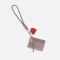 Lasso Phone Wristlet in Metallic Leather – Pewter Spur