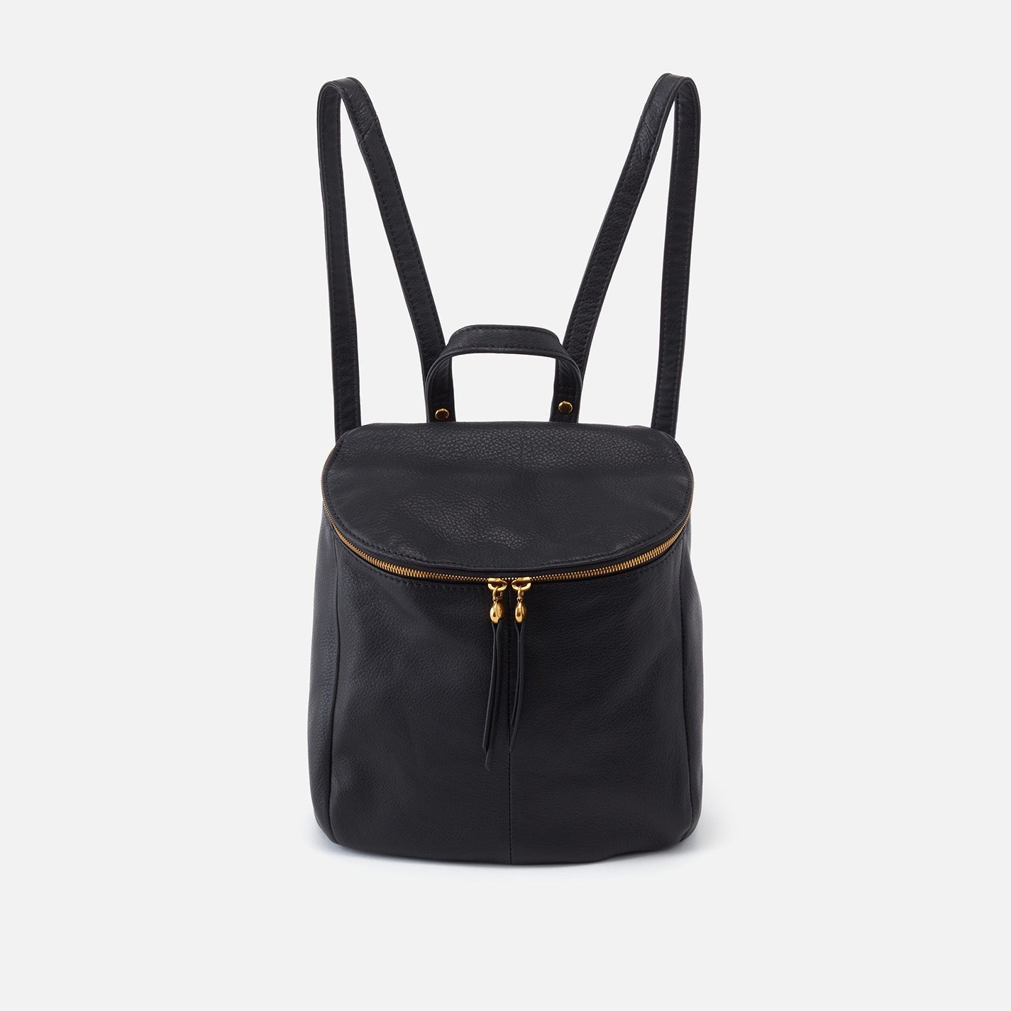 River Backpack in Pebbled Leather – Black