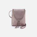Fern Crossbody in Metallic Leather – Pewter Spur