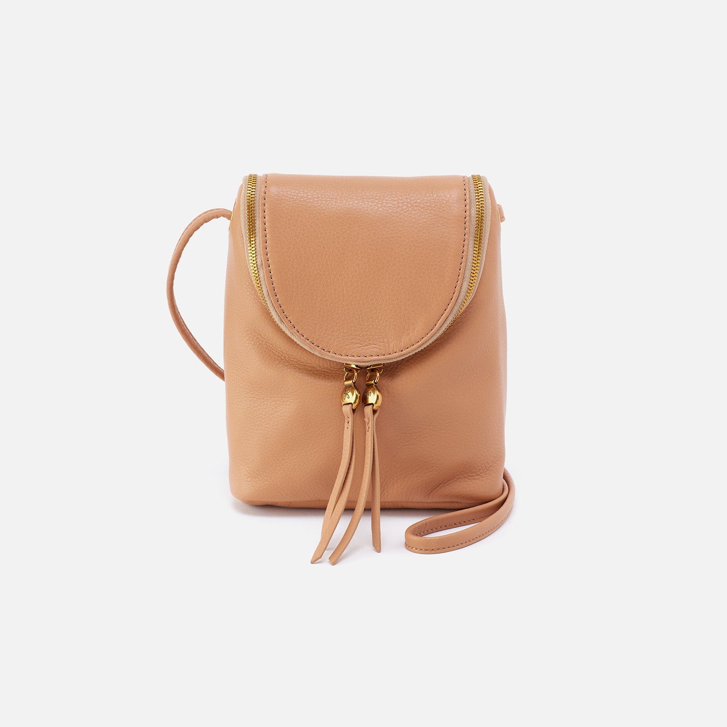 Fern Crossbody In Pebbled Leather – Sandstorm