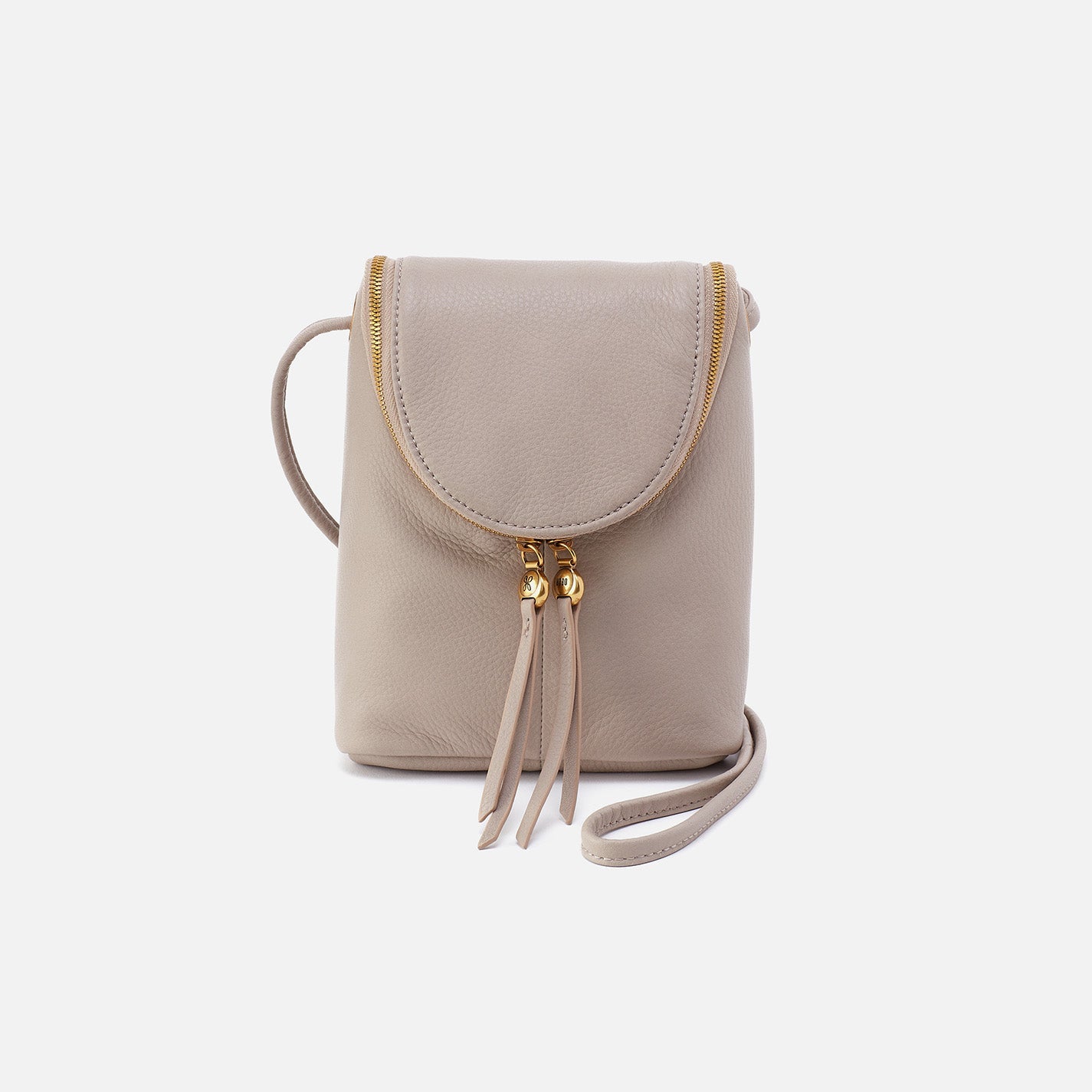 Fern Crossbody in Pebbled Leather – Taupe