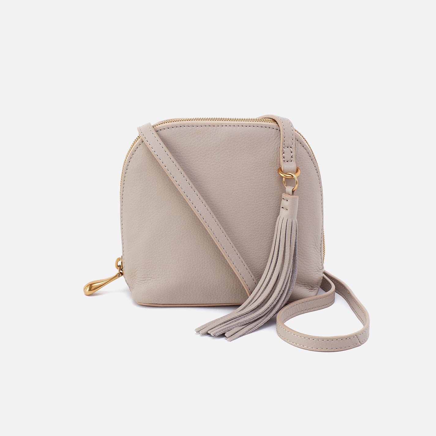 Nash Crossbody In Pebbled Leather – Taupe