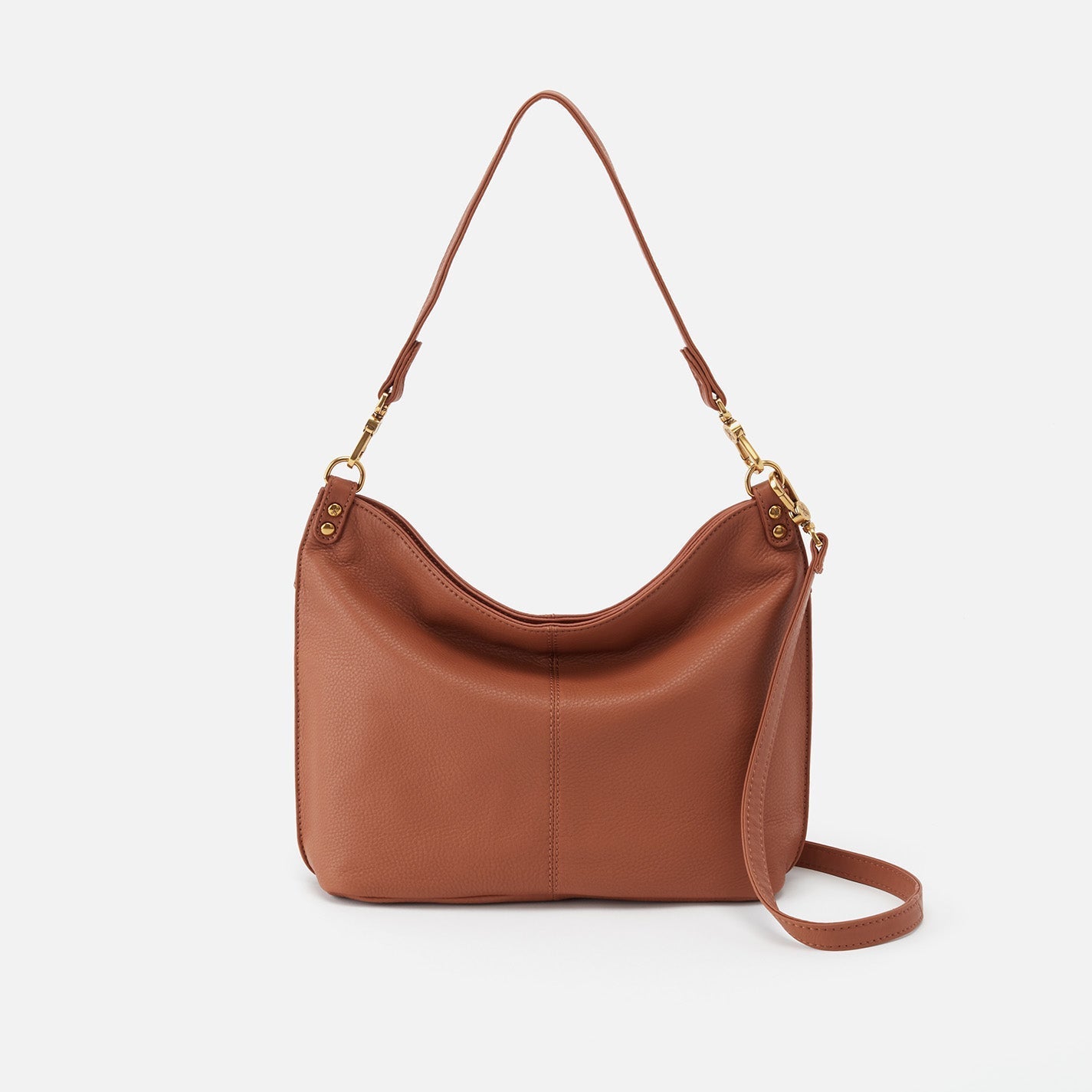 Pier Shoulder Bag in Pebbled Leather – Cashew