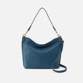 Pier Shoulder Bag in Pebbled Leather – Peacock Feather