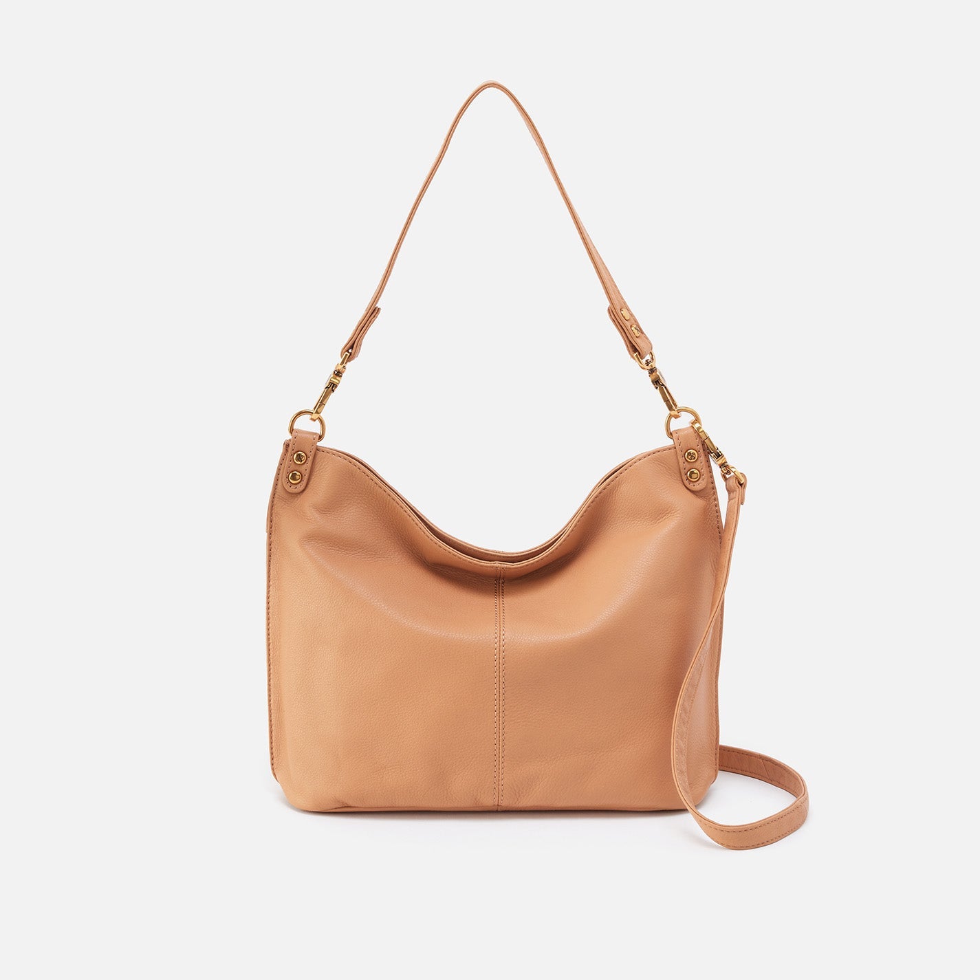 Pier Shoulder Bag In Pebbled Leather – Sandstorm