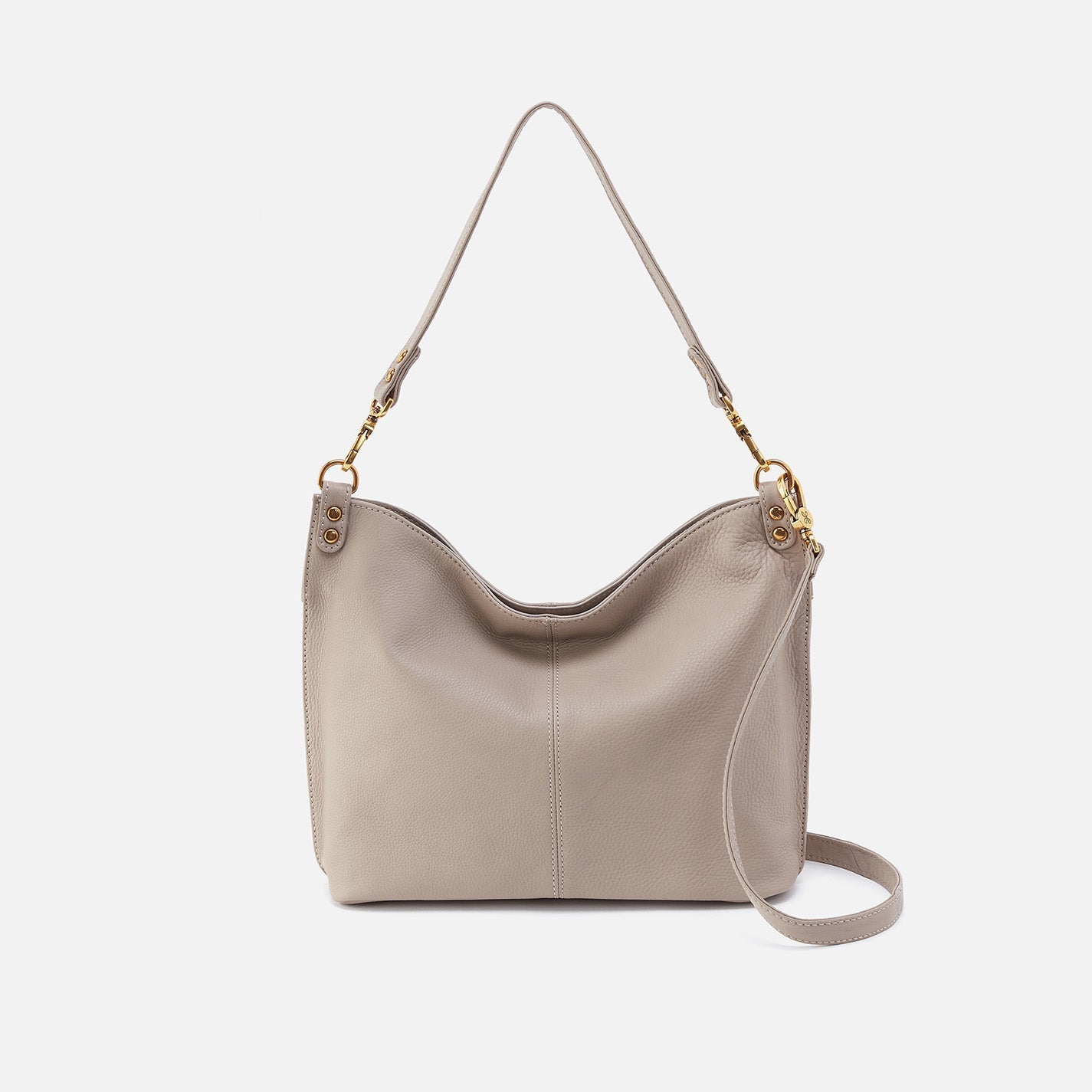Pier Shoulder Bag In Pebbled Leather – Taupe
