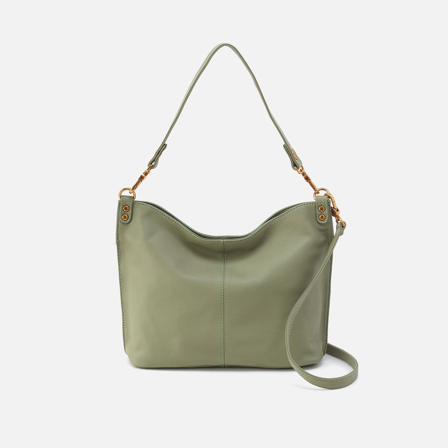 Pier Shoulder Bag In Pebbled Leather – Watercress