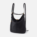 Merrin Convertible Backpack in Pebbled Leather – Black