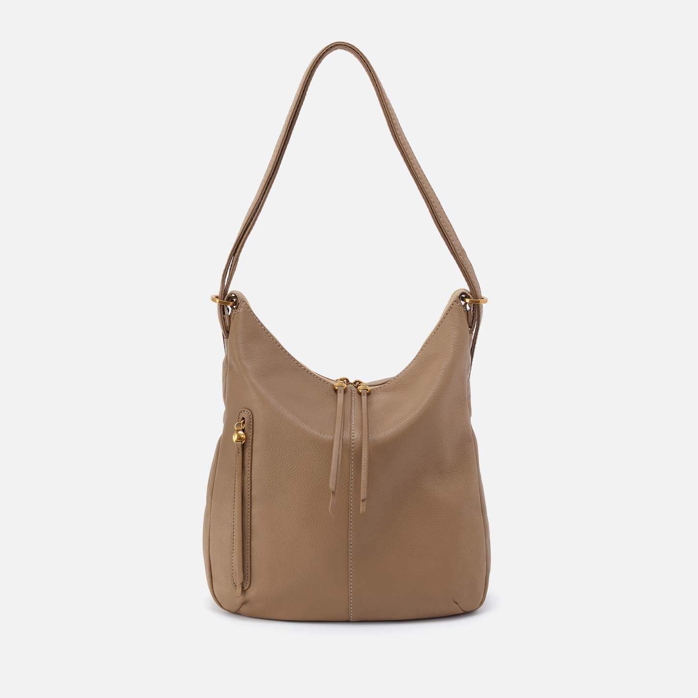 Merrin Convertible Backpack in Pebbled Leather – Cedar Sagebrush