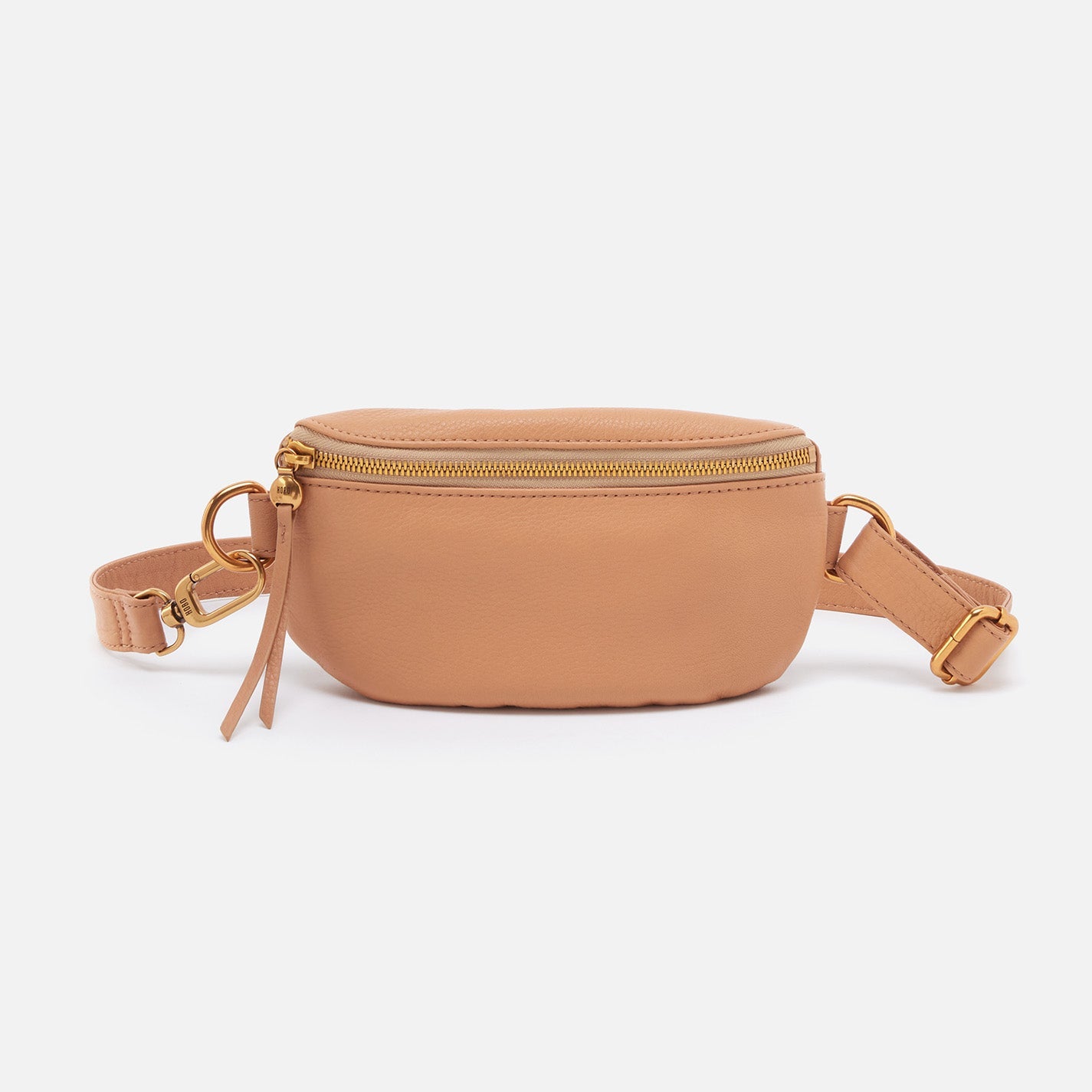 Fern Belt Bag In Pebbled Leather – Sandstorm