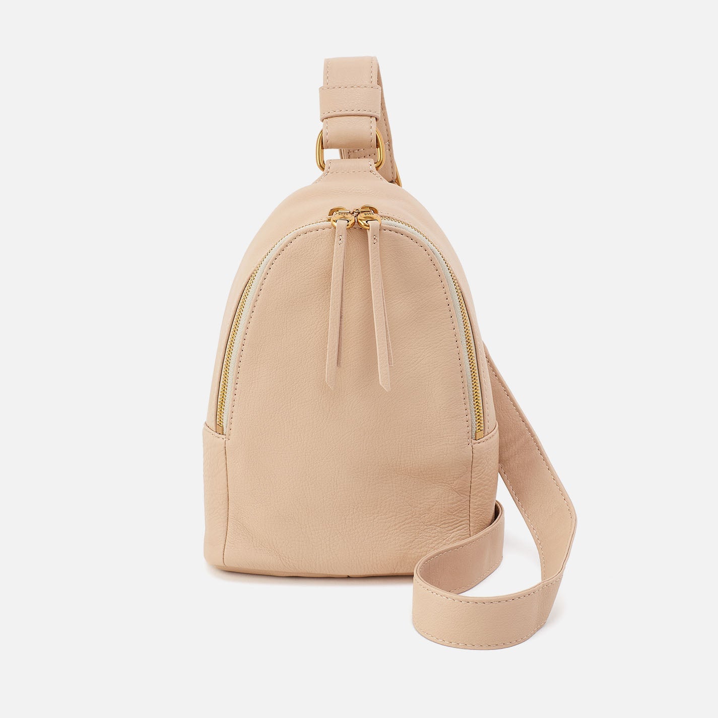 Fern Sling In Pebbled Leather – Linen