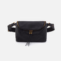 Fern Large Belt Bag in Pebbled Leather – Black