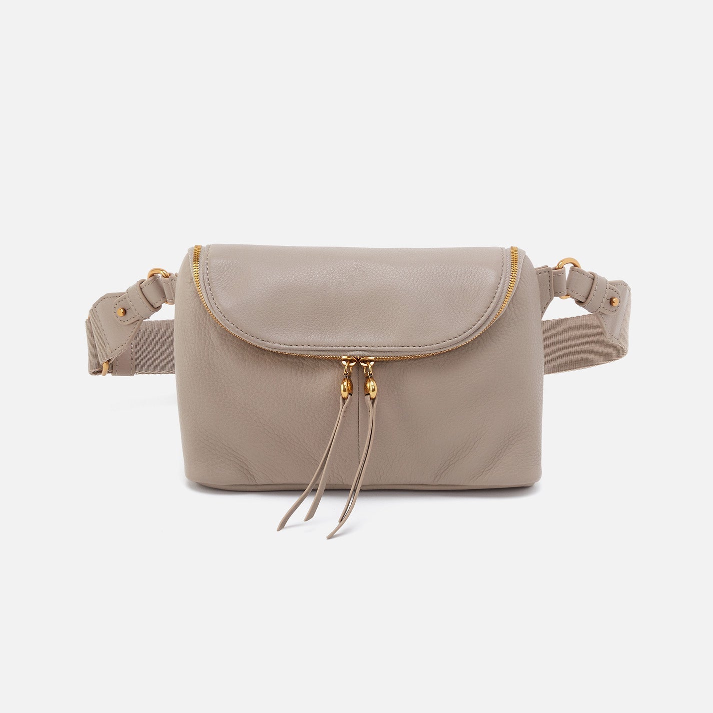 Fern Large Belt Bag in Pebbled Leather – Taupe