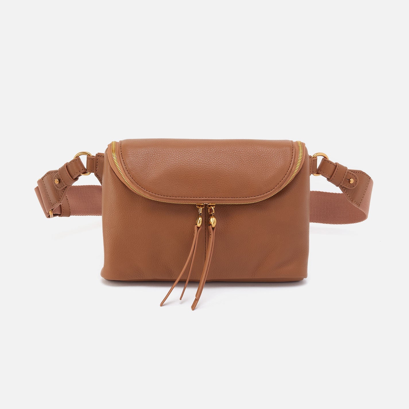Fern Large Belt Bag in Pebbled Leather – Warm Honey