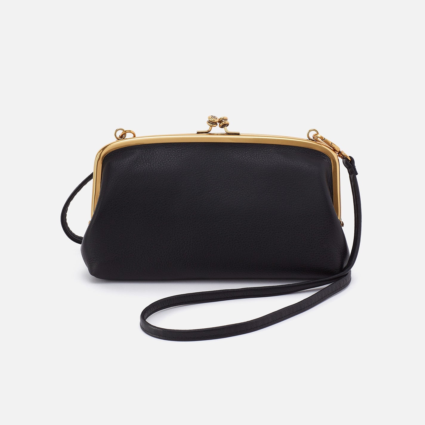 Cora Wallet Crossbody In Pebbled Leather – Black