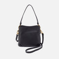 Starr Convertible Shoulder Bag in Pebbled Leather – Black