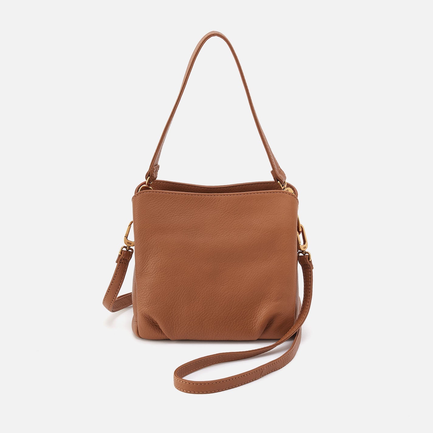 Starr Convertible Shoulder Bag in Pebbled Leather – Warm Honey
