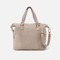 Harley Satchel In Pebbled Leather – Taupe