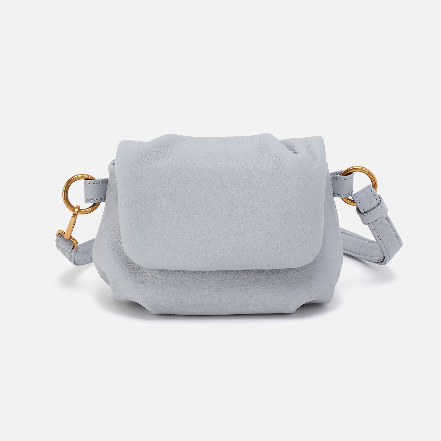 Harley Crossbody Sling In Pebbled Leather – Blue Pearl