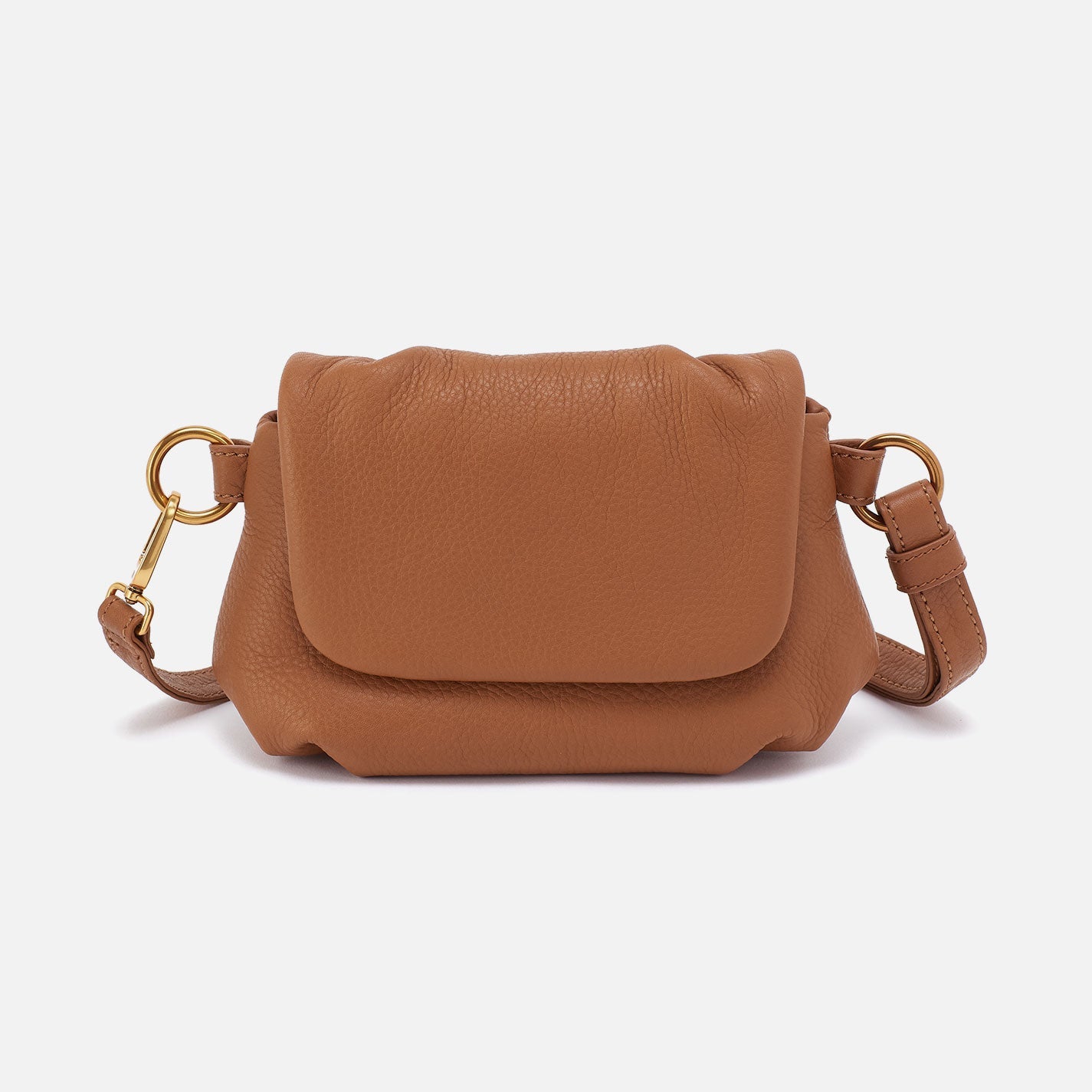 Harley Crossbody Sling In Pebbled Leather – Warm Honey