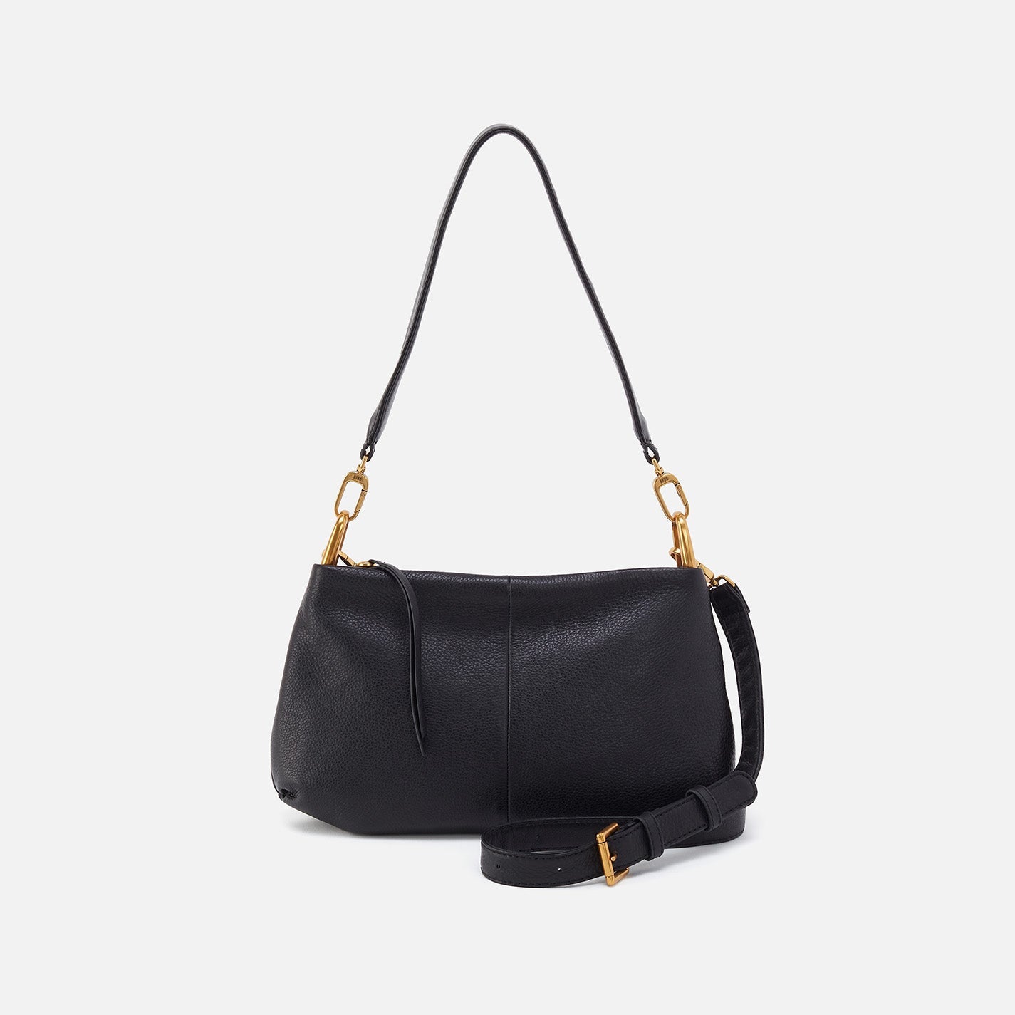 Advance Shoulder Bag in Pebbled Leather – Black