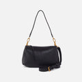 Advance Shoulder Bag in Pebbled Leather – Black