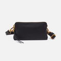 Fern Slim Belt Bag in Pebbled Leather – Black