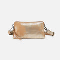 Fern Slim Belt Bag In Metallic Leather – Saddle Stardust