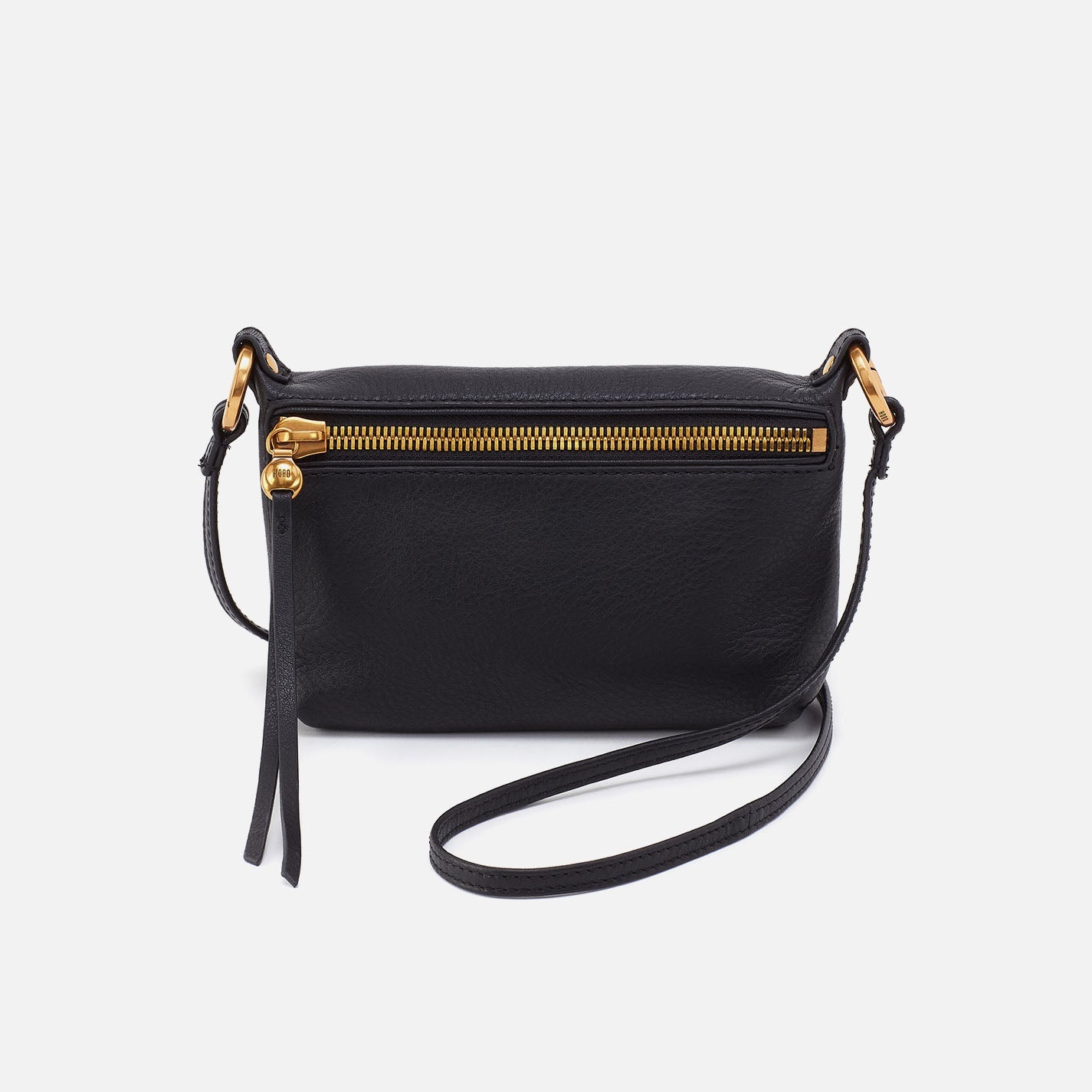 Run About Crossbody In Pebbled Leather – Black