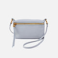 Run About Crossbody In Pebbled Leather – Blue Pearl