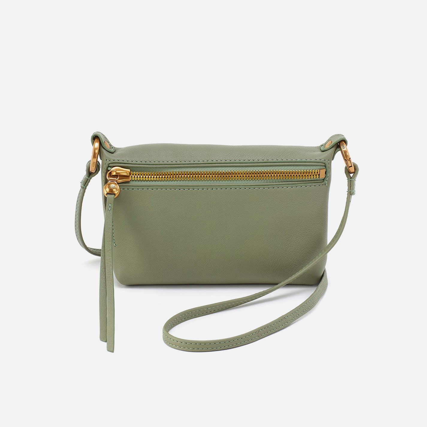 Run About Crossbody In Pebbled Leather – Watercress