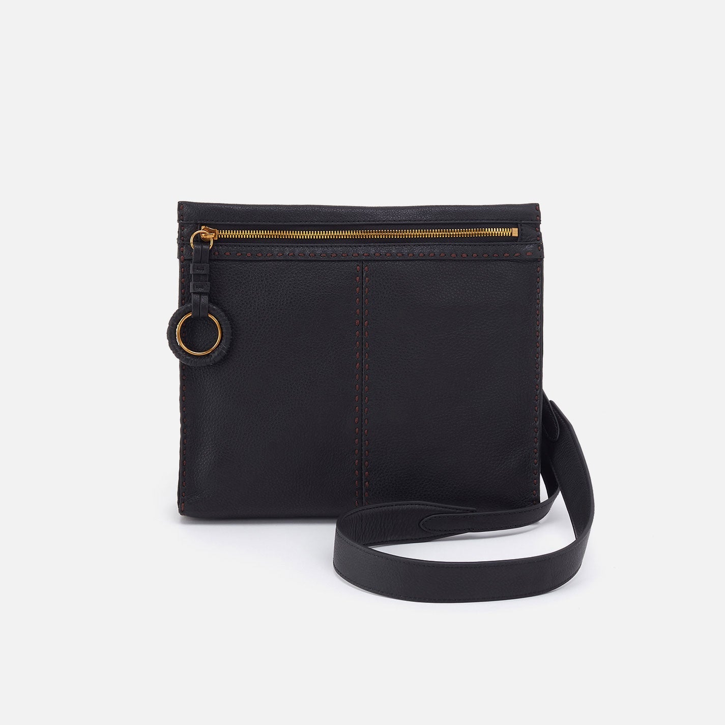 Austin Medium Crossbody in Pebbled Leather – Black
