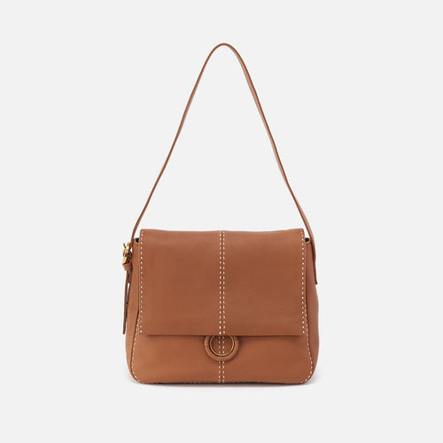 Austin Shoulder Bag In Pebbled Leather – Warm Honey