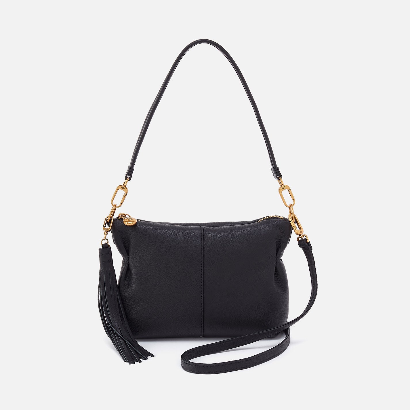 Kori Crossbody in Pebbled Leather – Black