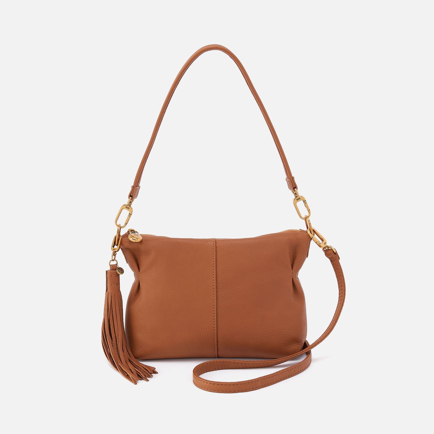 Kori Crossbody in Pebbled Leather – Warm Honey