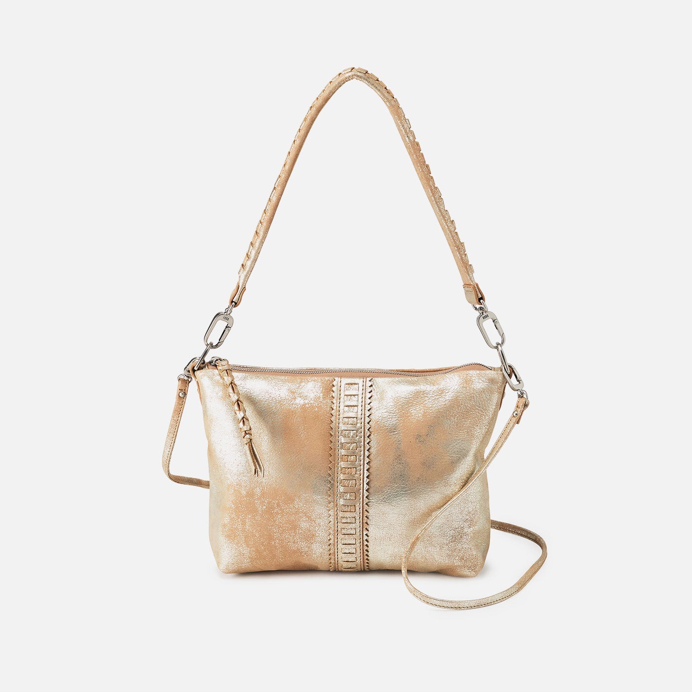 Kori Crossbody In Metallic Leather – Saddle Stardust