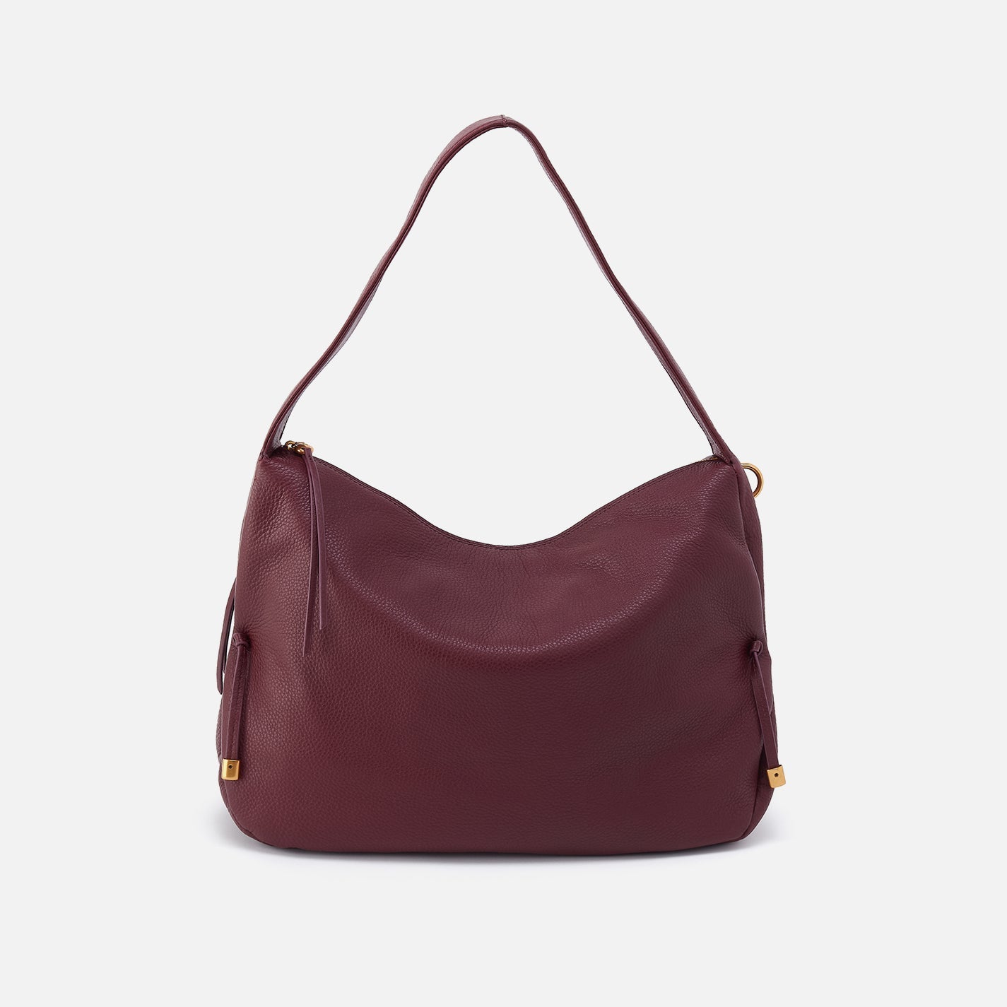 Kori Hobo in Pebbled Leather – Mulberry Glaze