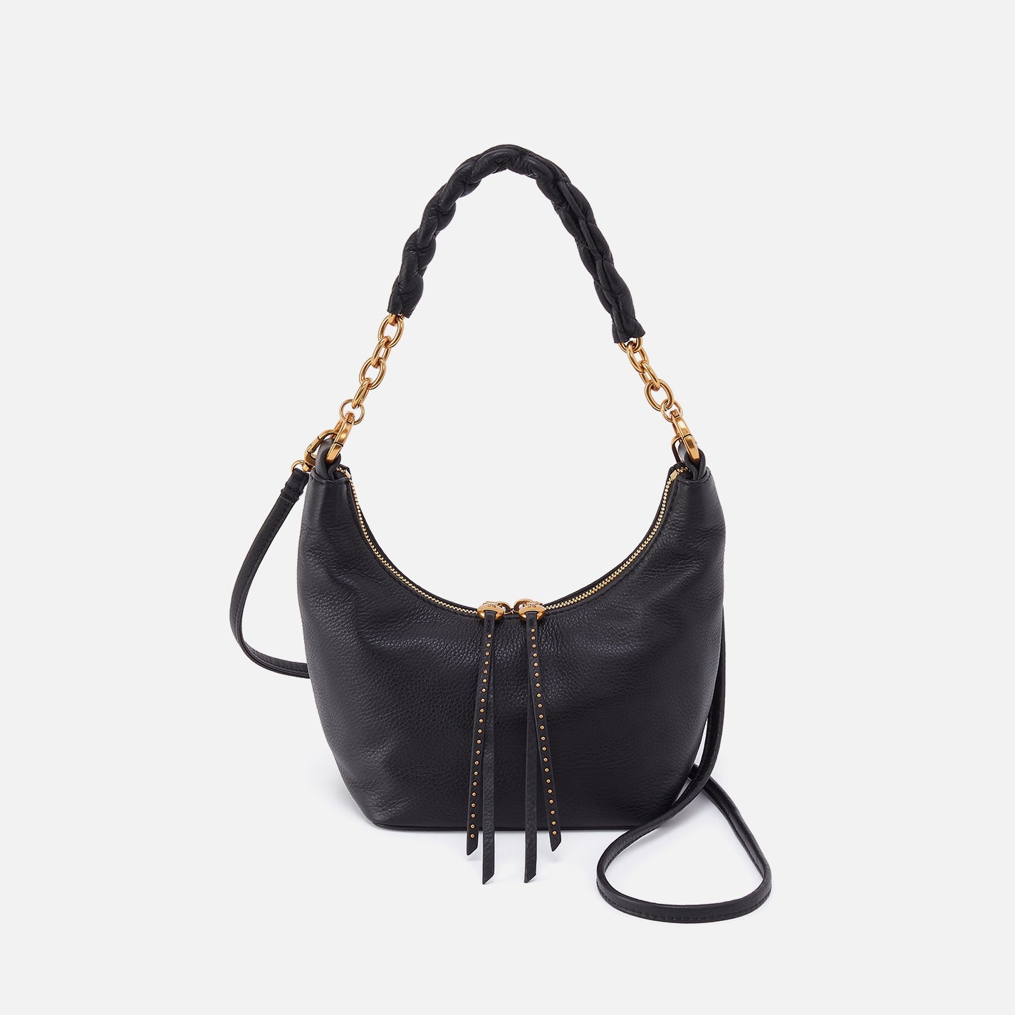 Astrid Small Crossbody in Pebbled Leather – Black