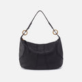 Opal Shoulder in Pebbled Leather – Black